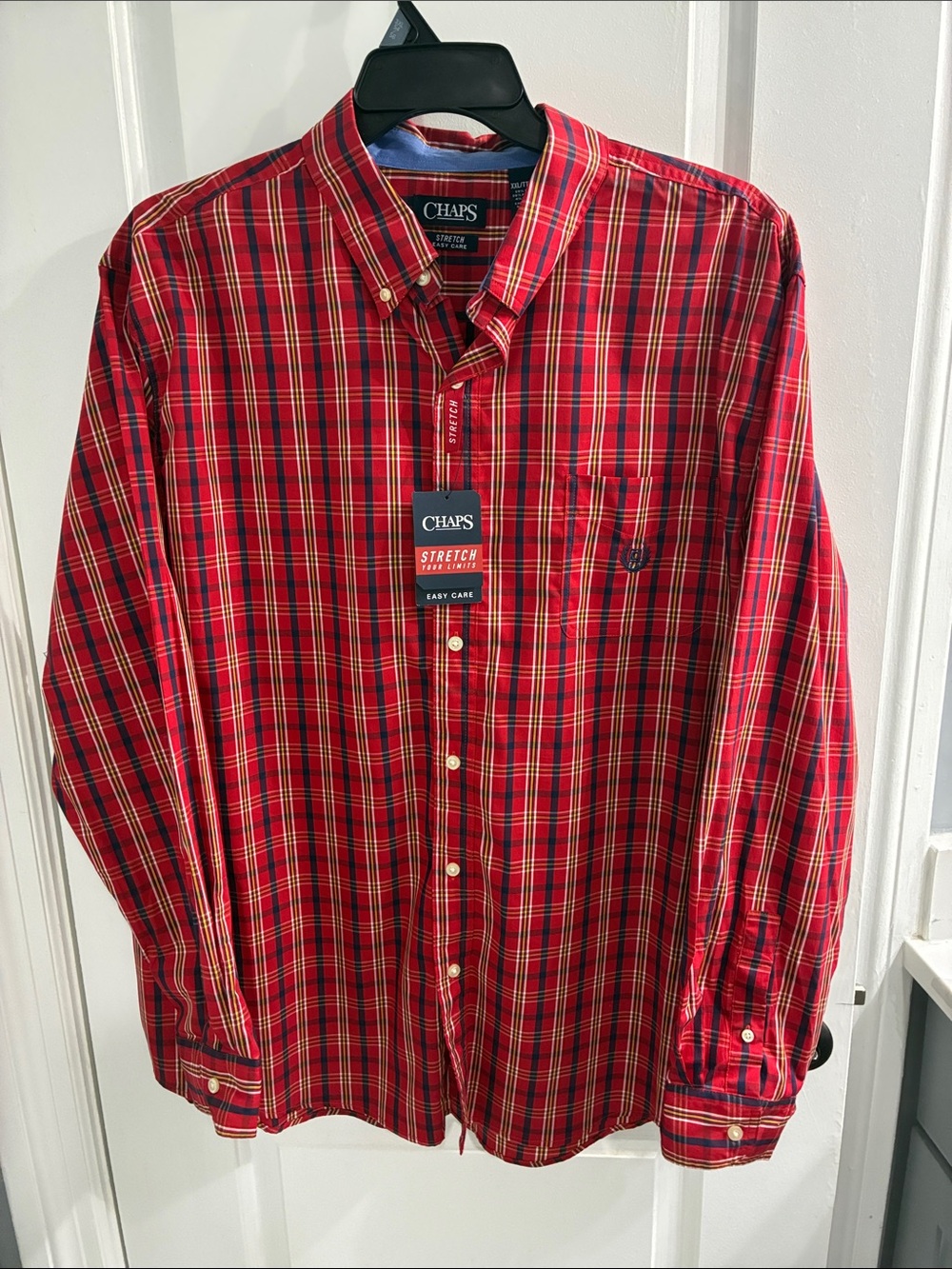 Chaps Red Plaid Button-Down Shirt